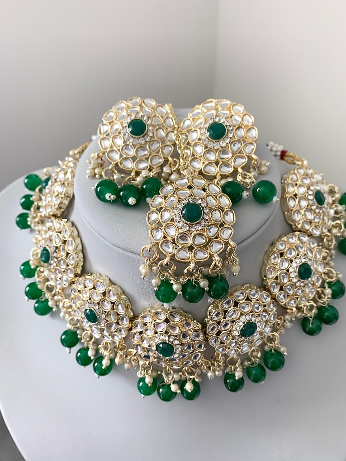 Green Silver and gold set