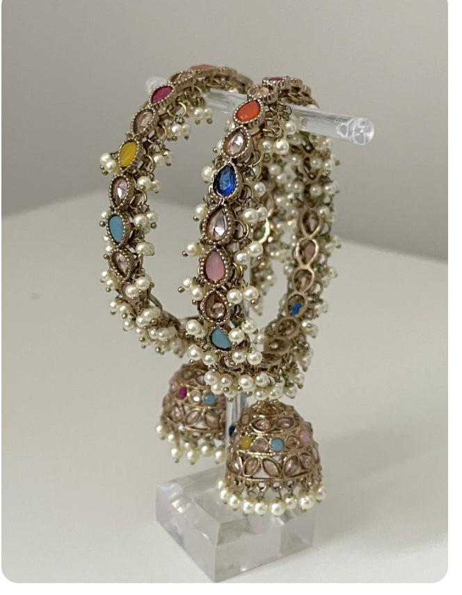 Multicoloured Jhumka Bangles