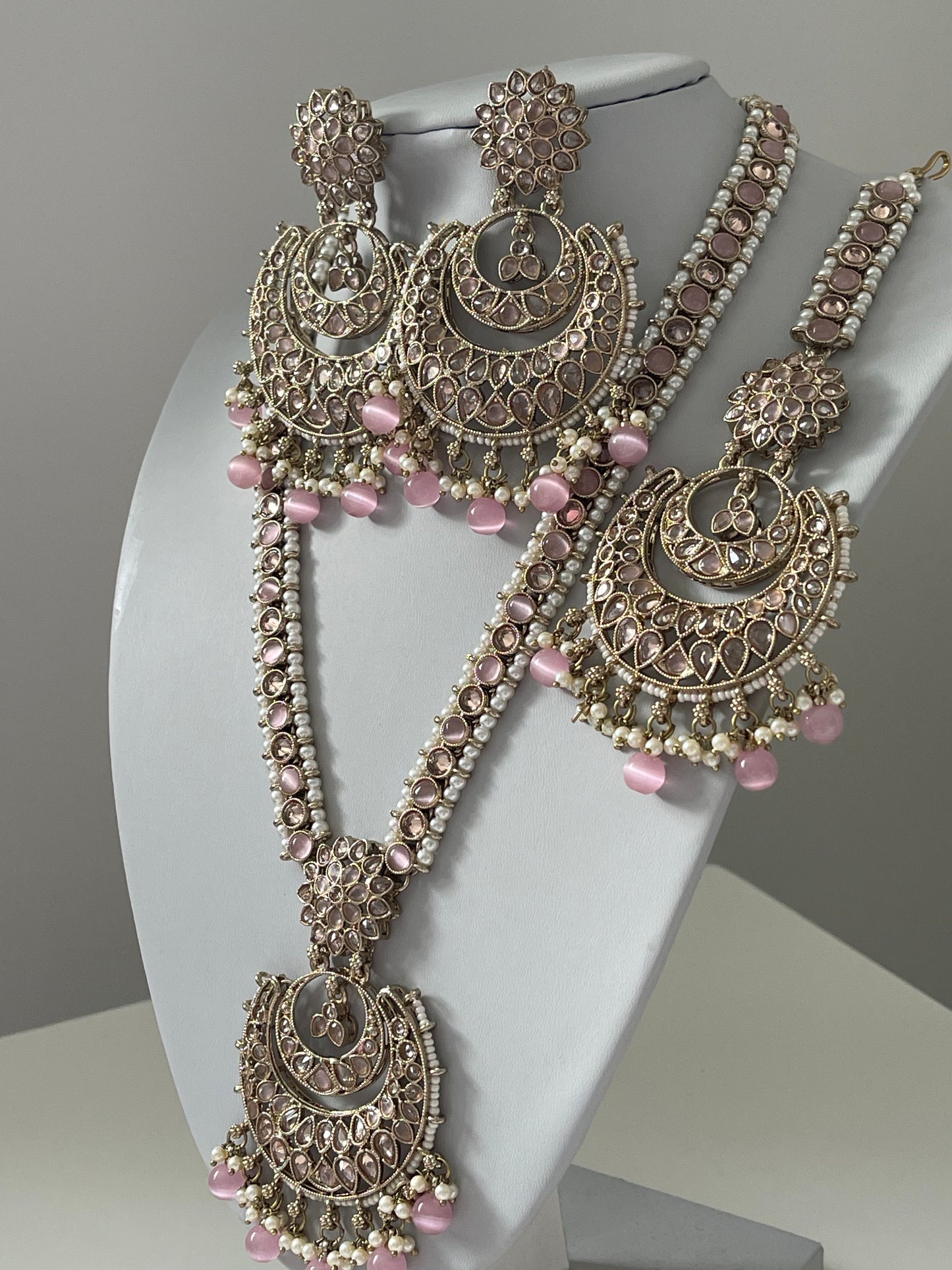 Pink Mala/ Long Haar Set