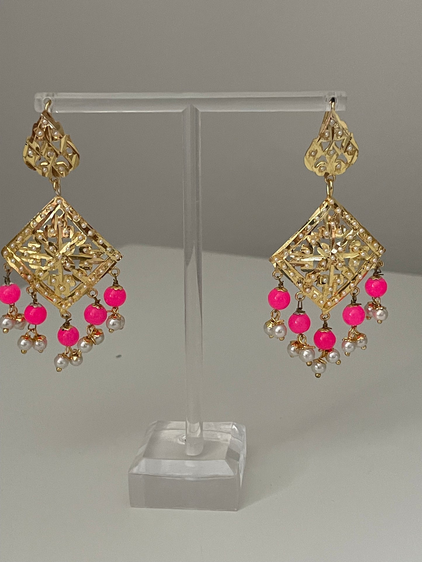 Gold and Hot pink Jadua Set