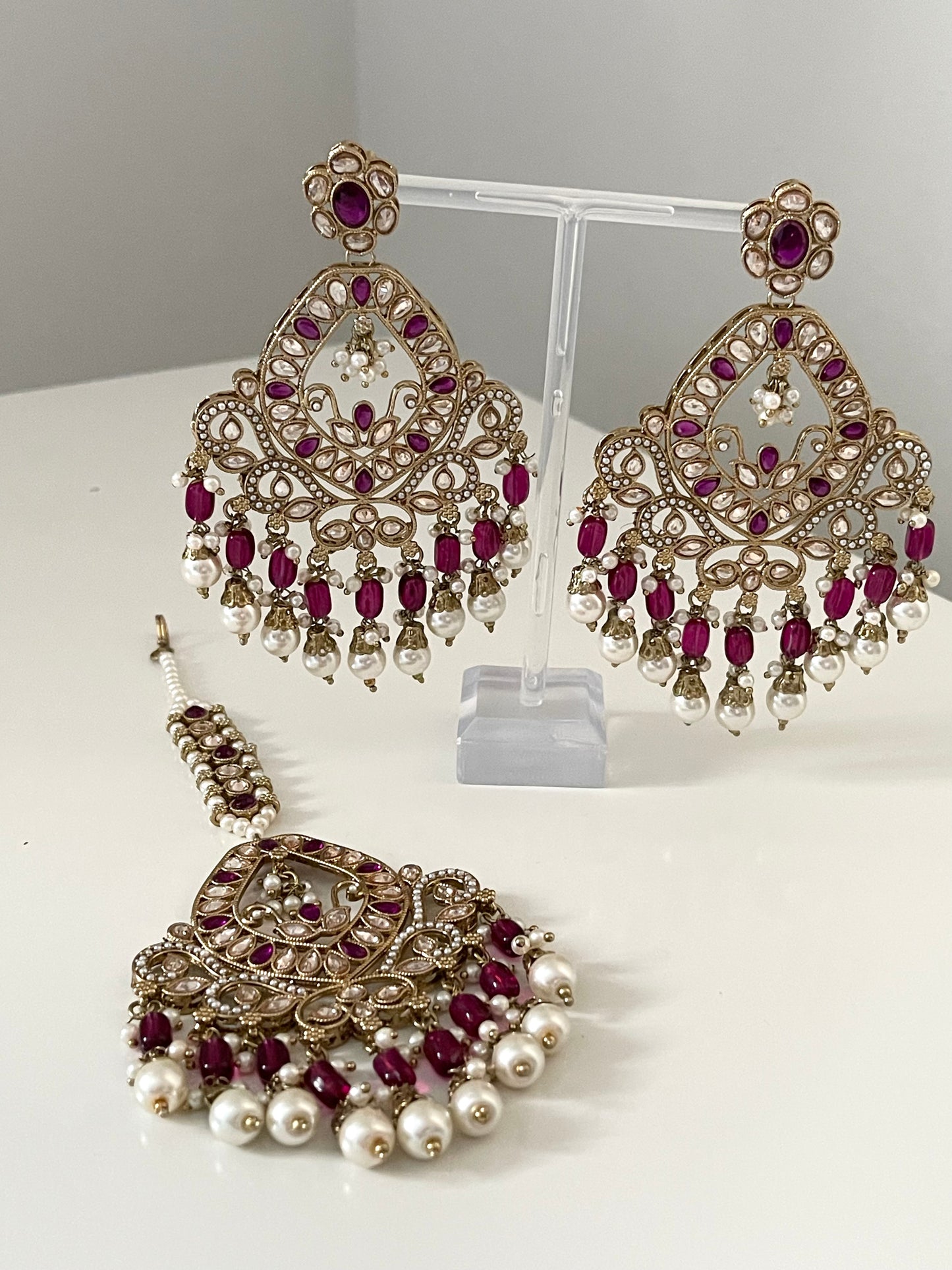 Statement Earring and Tikka Set