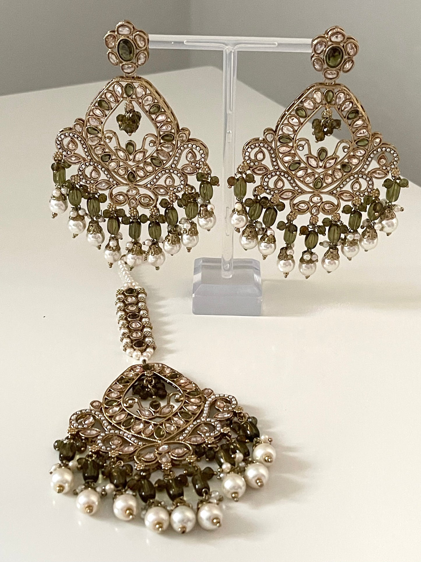 Statement Earring and Tikka Set