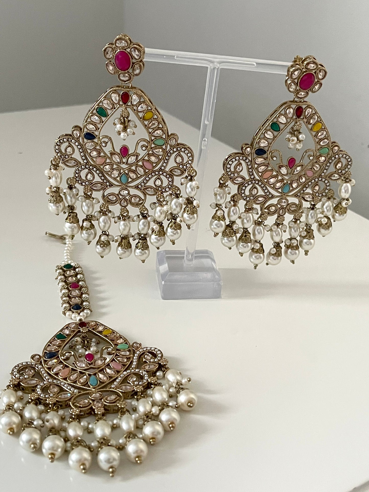 Statement Earring and Tikka Set