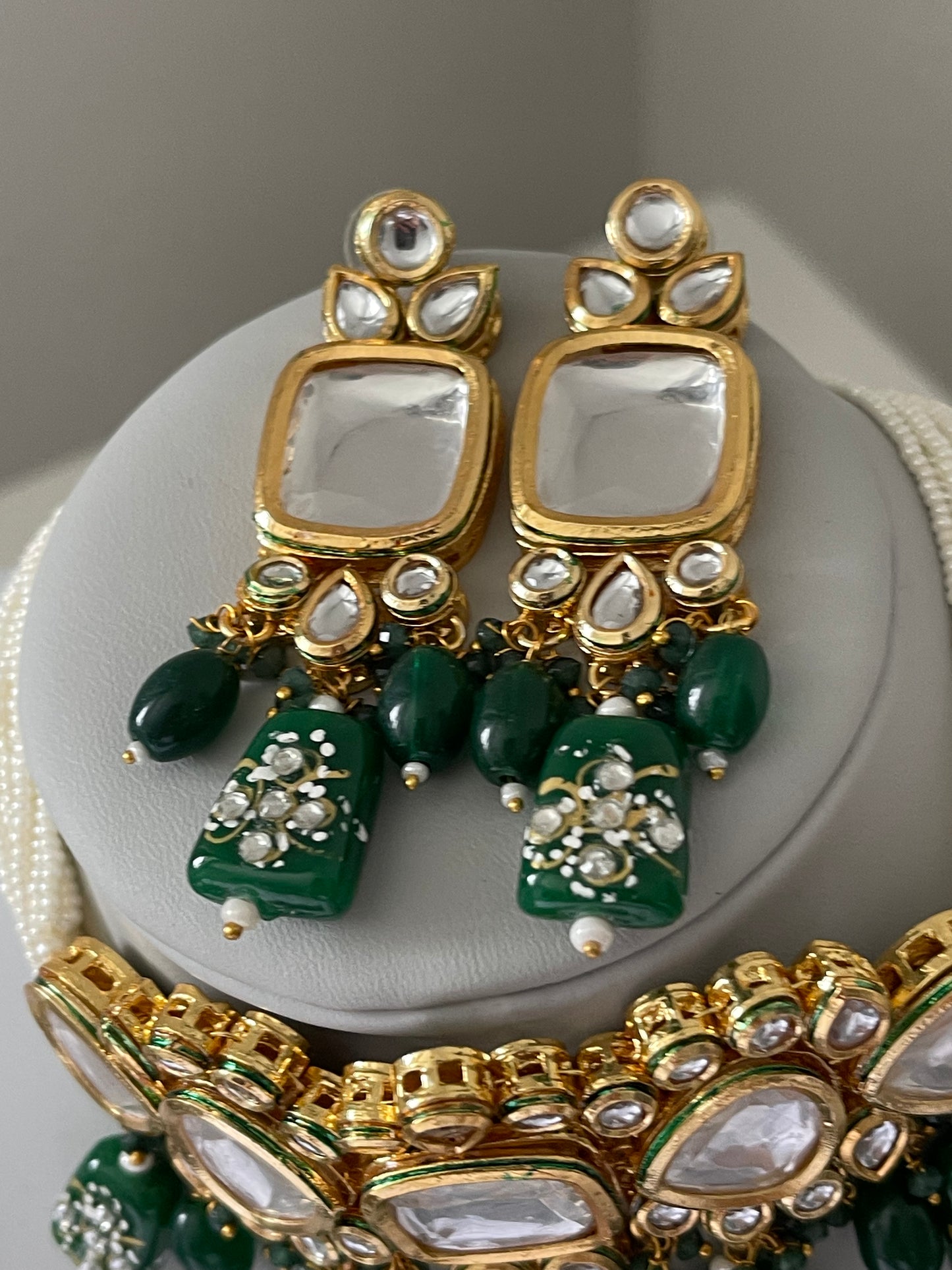 Green Kundan Choker Set