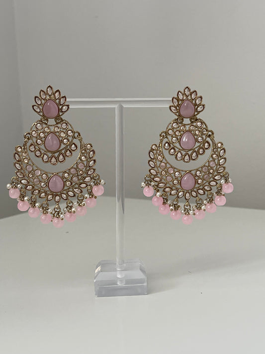 Pink Statement Earrings