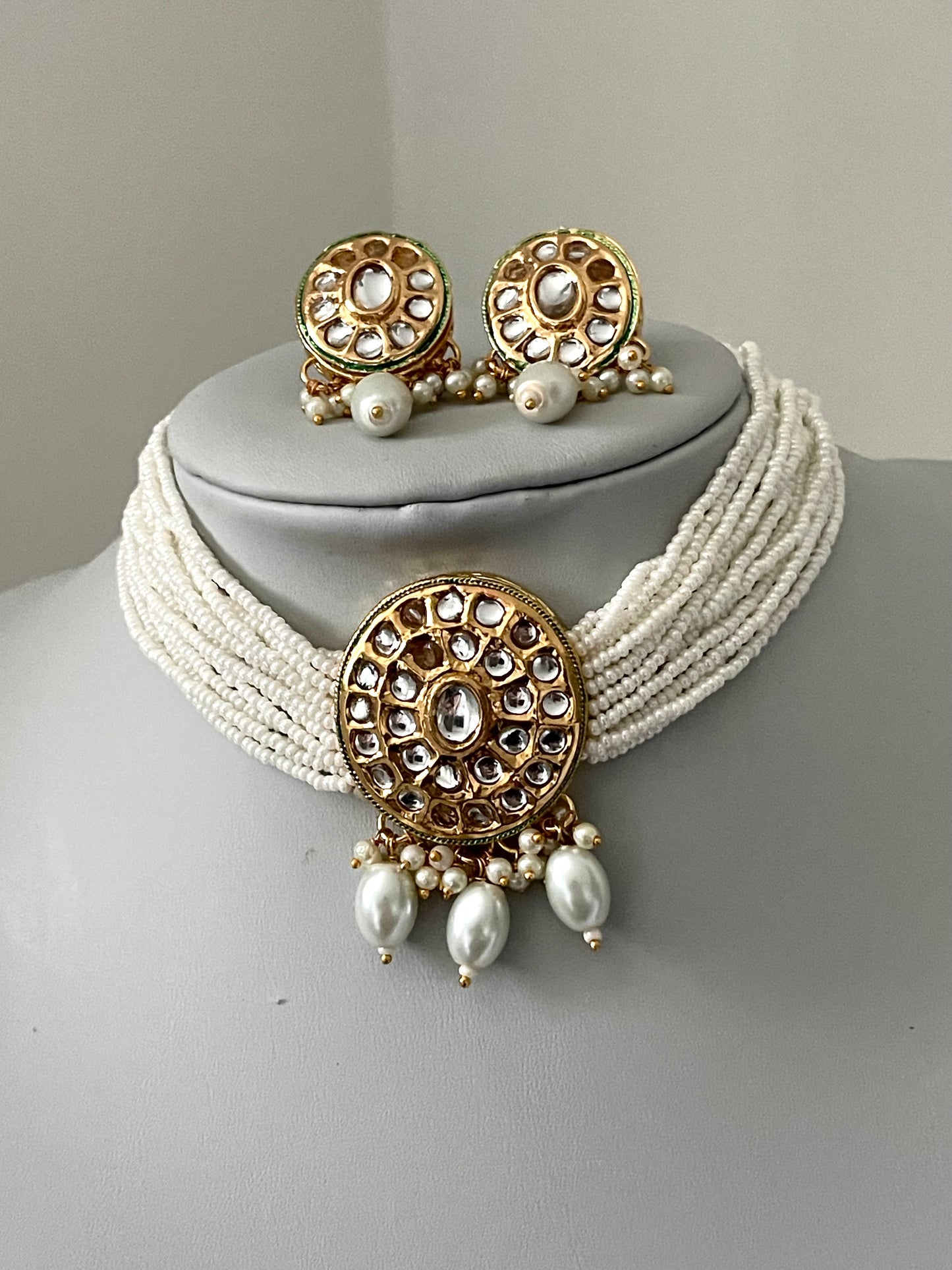 Kundan and Pearl Choker Set