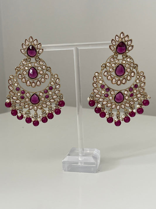 Statement Purple Earrings