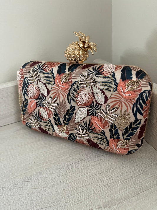 Multi-coloured Clutch Bag