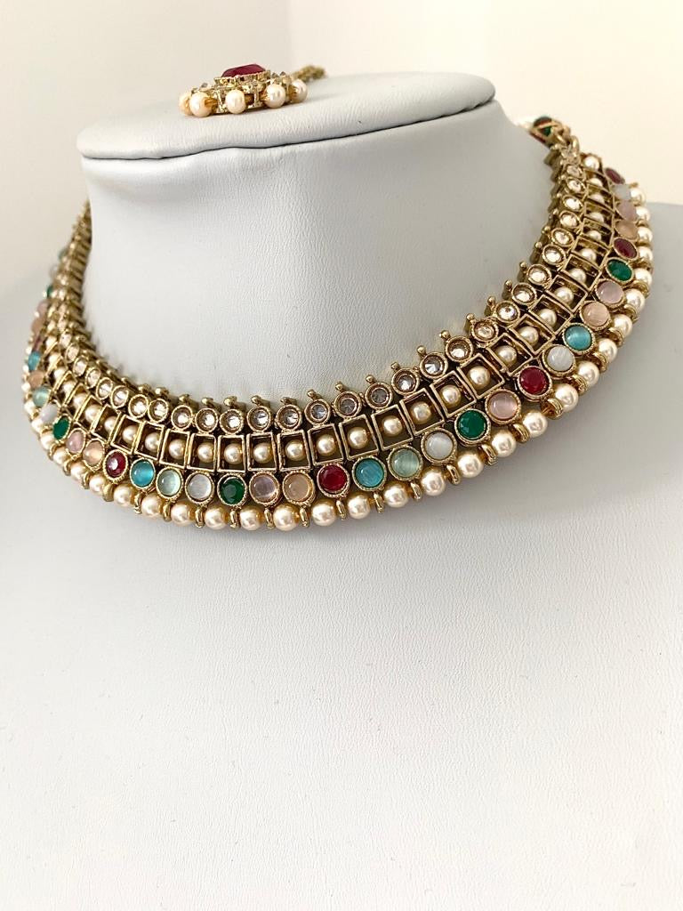 Multicoloured Necklace Set