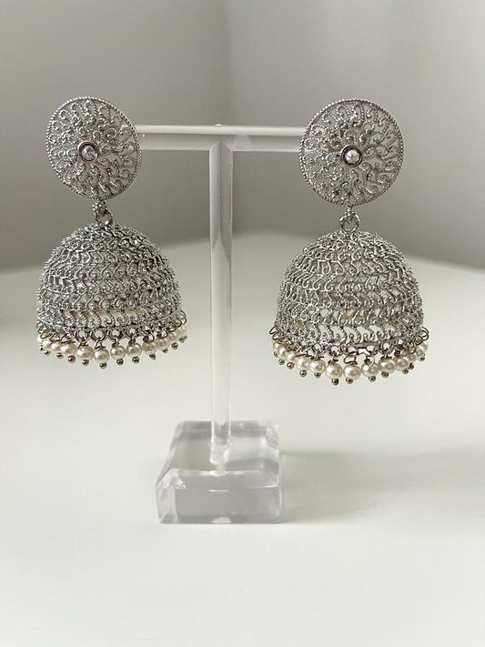 Silver Jhumka