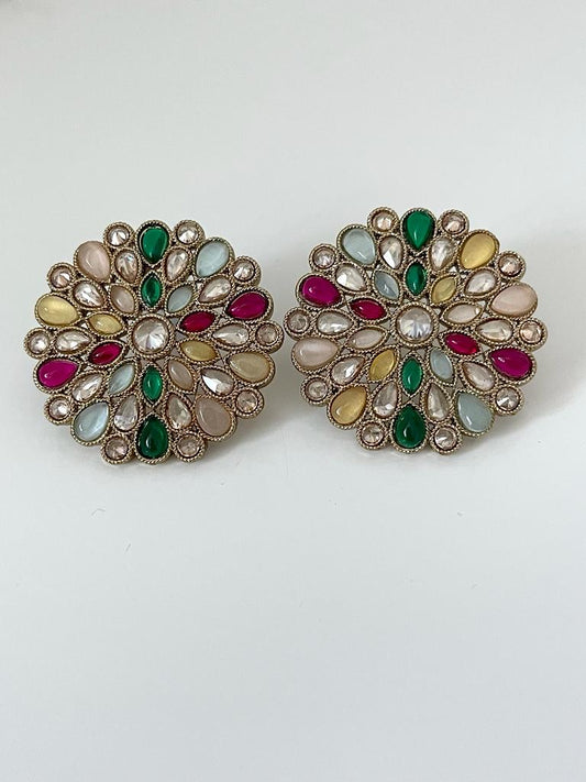 Multi-coloured Stud Earrings