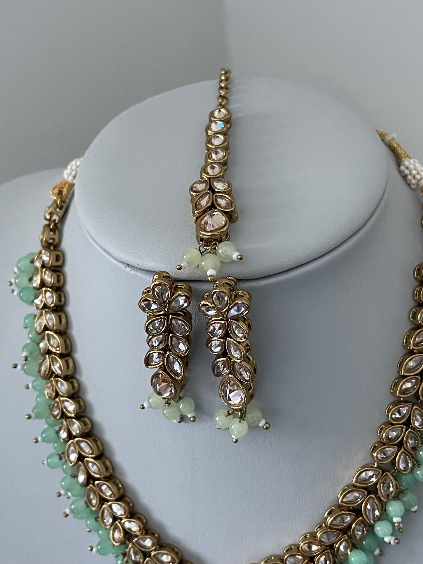 Mint & Gold Necklace Set