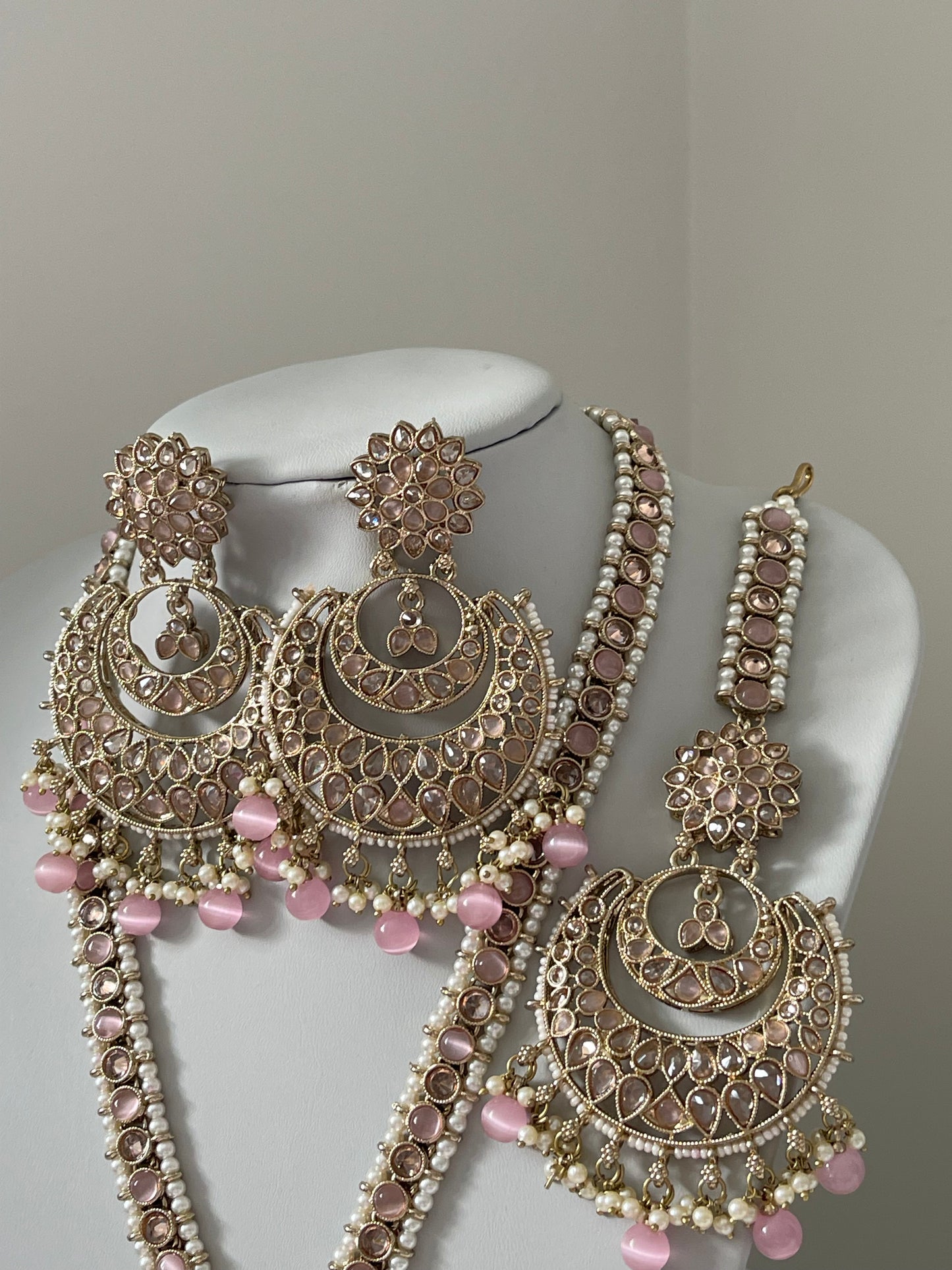 Pink Mala/ Long Haar Set