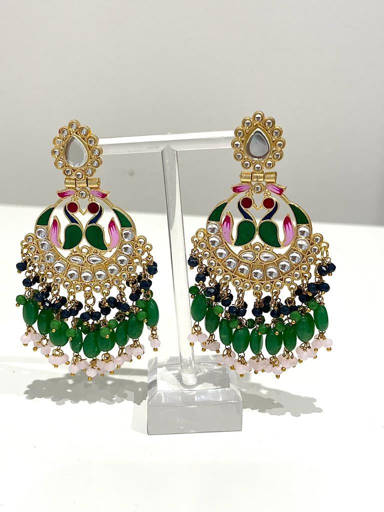 Peacock Polki Earrings