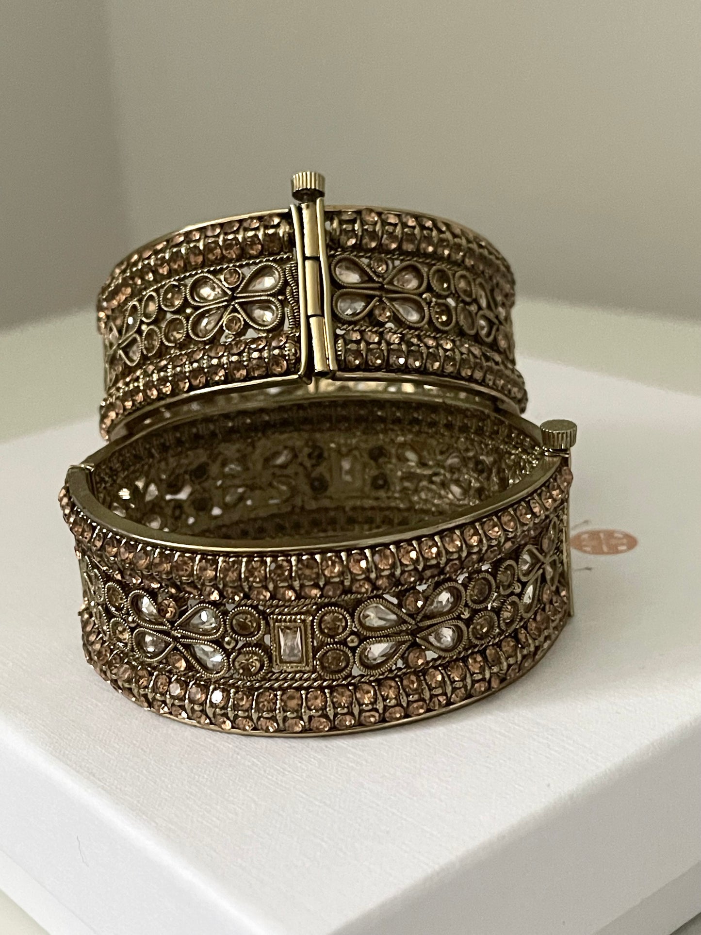 Gold/ antique pair of bangles