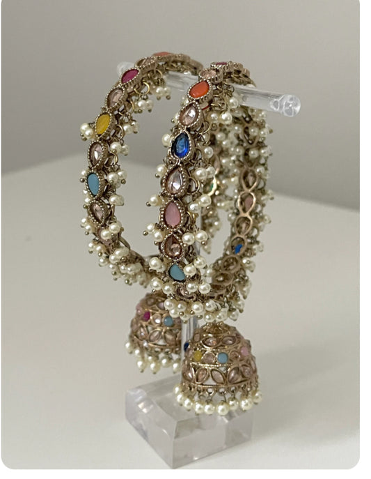 Multicoloured Jhumka Bangles