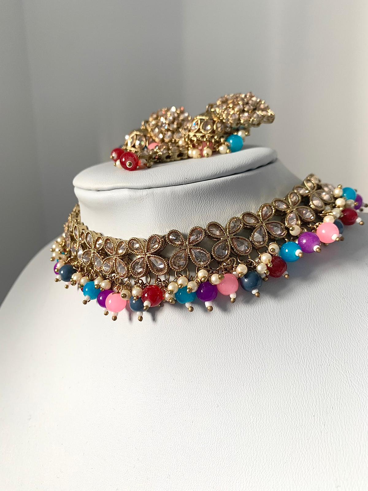 Multicoloured Choker Set