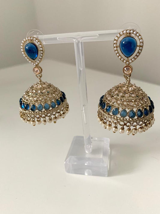 Jhumka Earrings with Monalisa pearls