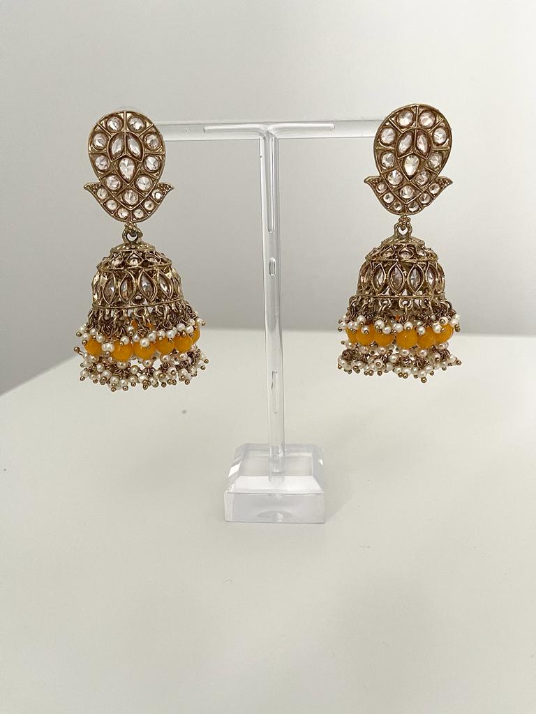 Gold Medium Jhumka Earrings