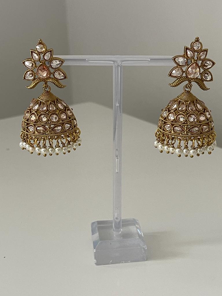 Gold Jhumka Earrings