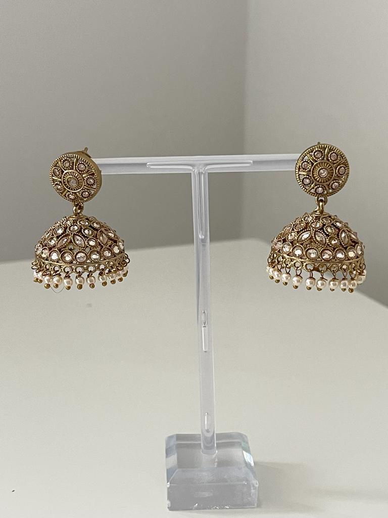 Small Silver or Gold Jhumka Earrings