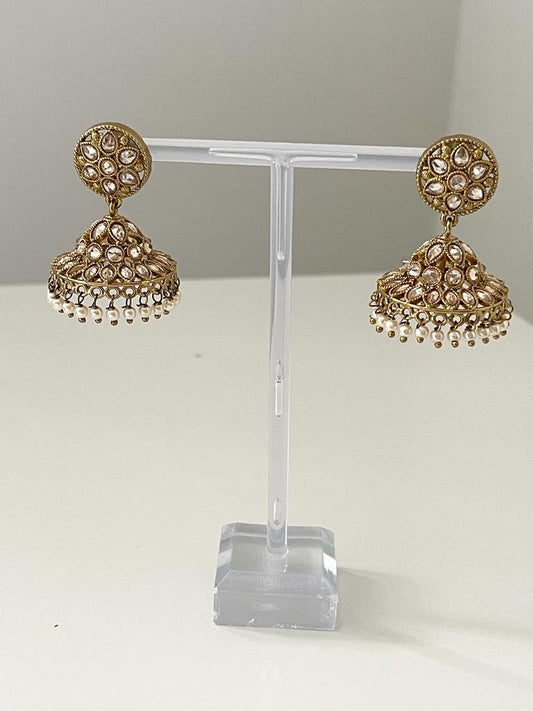 Gold Jhumka Earrings