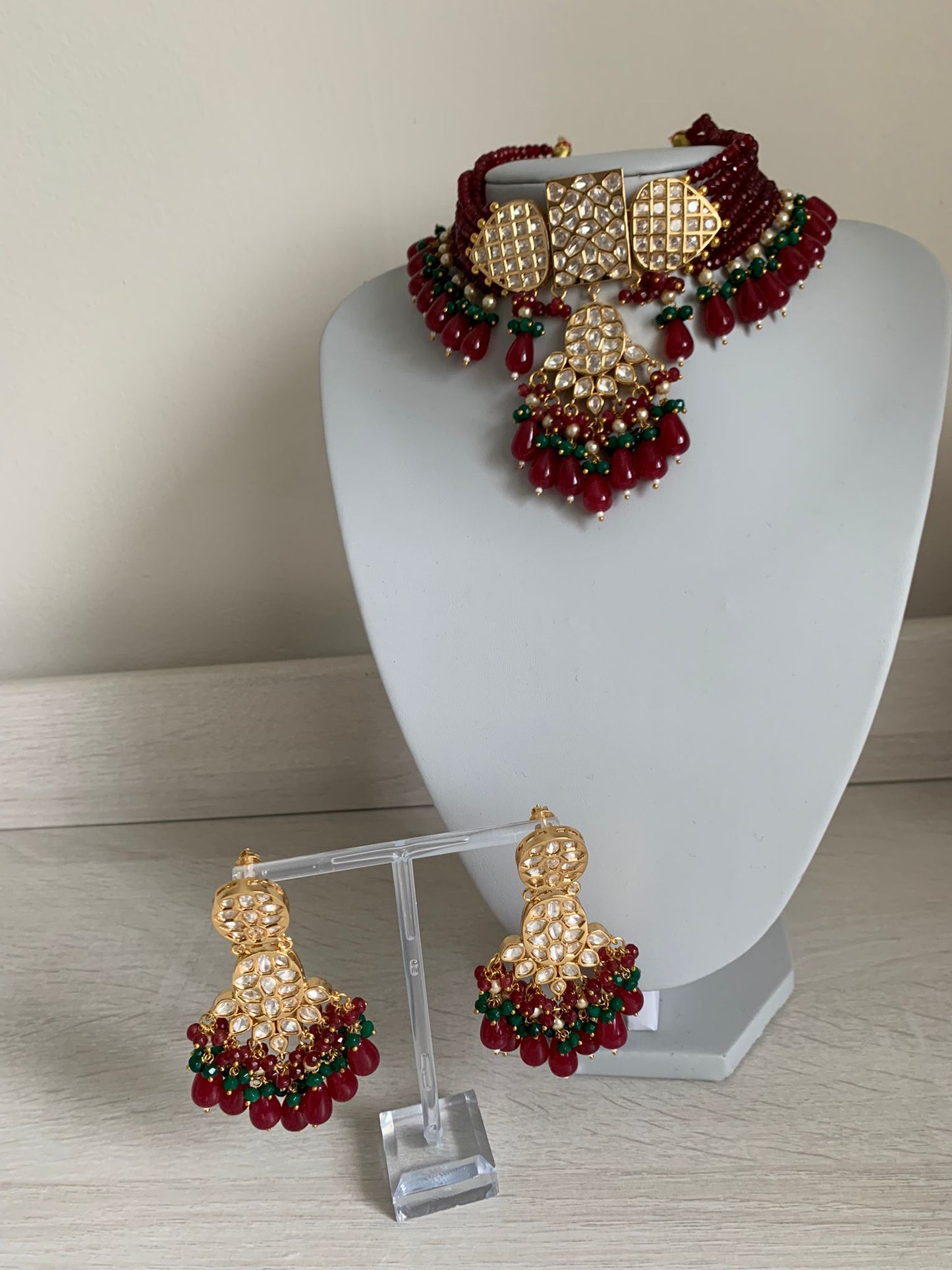 Bridal Tyaani Kundan Choker with Earrings