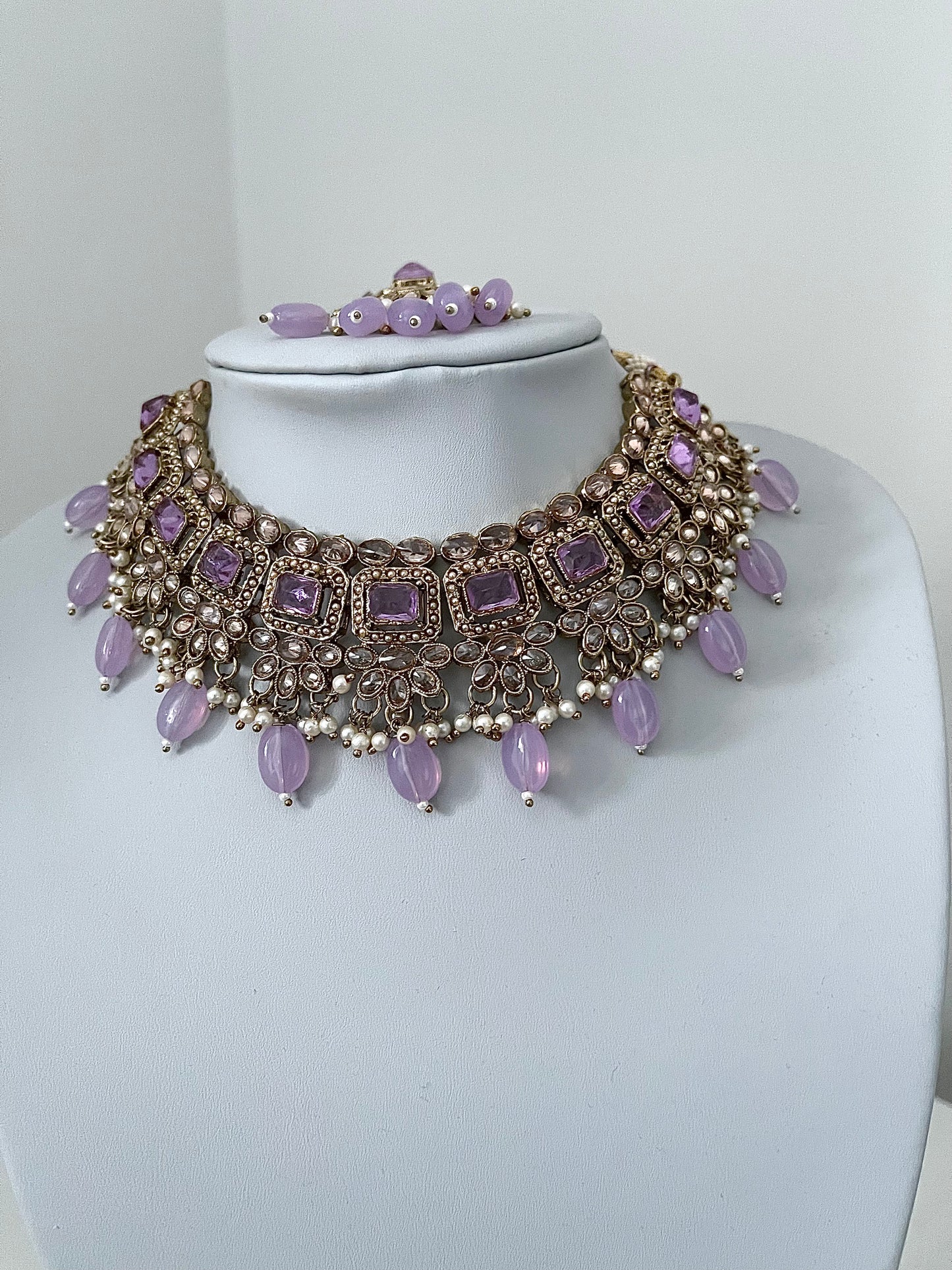 Lilac Polki Choker Set